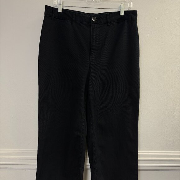 Old Navy high Waisted Black Crop Wide Leg Canvas Stretch Jeans - Picture 1 of 6